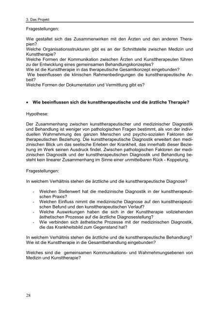 Abschlussbericht als PDF - Institut fÃ¼r Kunsttherapie und Forschung