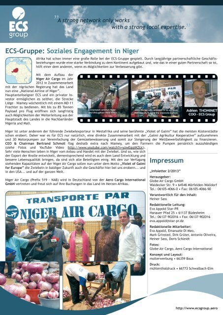 infoletter - Globe Air Cargo