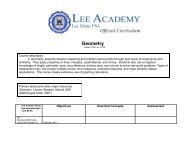 Geometry - Lee Academy
