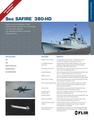 Sea SAFIRE 380-HD - LTR 08012011.indd - FLIR.com - FLIR Systems