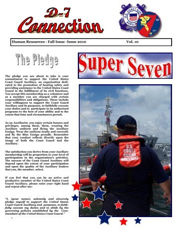 Fall Issue -Issue 2010 Vol. 10 - USCGAUX District 7