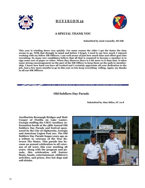 Fall Issue -Issue 2010 Vol. 10 - USCGAUX District 7