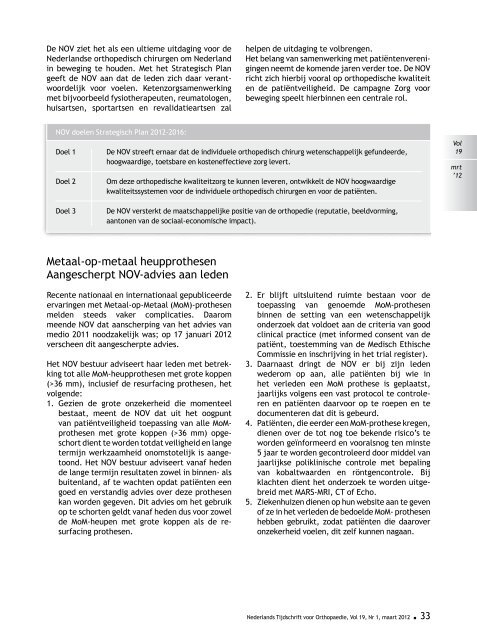 ONederlands Tijdschrift voor - Nederlands Tijdschrift voor Orthopaedie