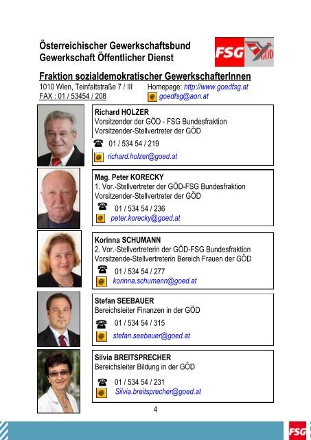 Fraktion Sozialdemokratischer ... - FSG Polizei NÖ