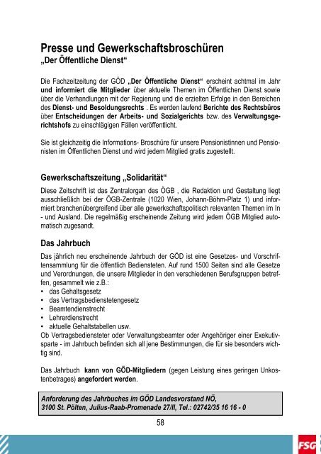 Fraktion Sozialdemokratischer ... - FSG Polizei NÖ