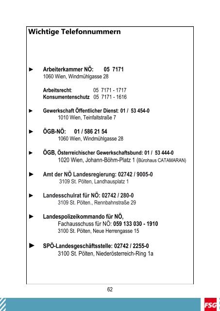 Fraktion Sozialdemokratischer ... - FSG Polizei NÖ