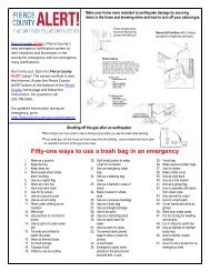 Fifty-one ways to use a trash bag in an emergency - Pierce County ...