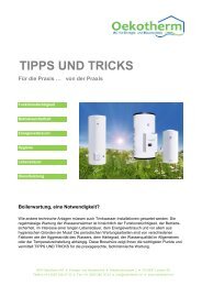 TIPPS UND TRICKS Für die Praxis - AEH Oekotherm