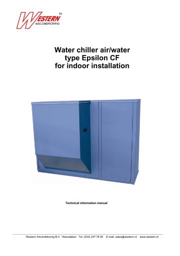 Water chiller air/water type Epsilon CF for indoor installation