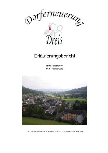 Dorferneuerungskonzept - Ortsgemeinde Dreis