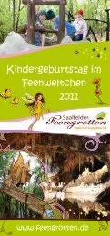 Kindergeburtstag im Feenweltchen 2011 - Saalfelder Feengrotten