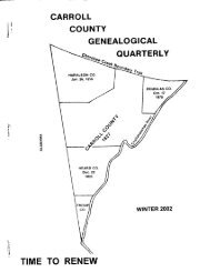 TIME TO RENEW - Carroll County Genealogical Society
