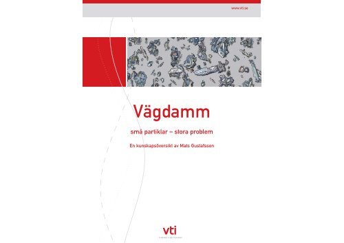 VÃ¤gdamm: smÃ¥ partiklar â stora problem, en kunskapsÃ¶versikt - VTI