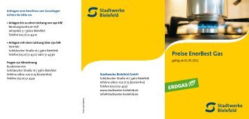 Preise EnerBest Gas - Stadtwerke Bielefeld