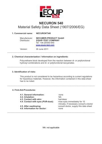 safety data sheet (pdf format) - Equip-Test