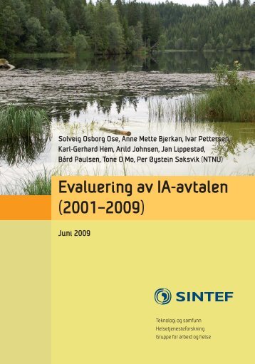 Evaluering av IA-avtalen (2001â2009) - Senter for seniorpolitikk