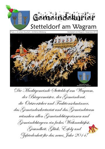 Gemeindekurier Dezember 2013 (pdf *) - Marktgemeinde Stetteldorf ...