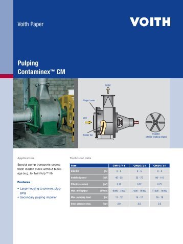 Pulping Contaminexâ¢ CM - Voith