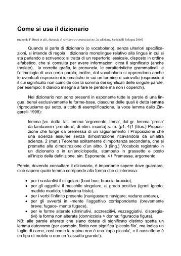 Come si usa il dizionario (pdf) - TERM-minator