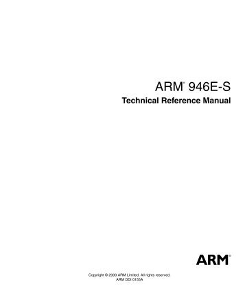 ARM 946E-S Technical Reference Manual - ARM Information Center