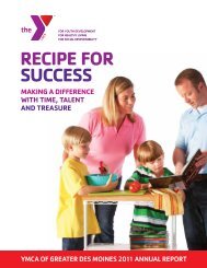 Recipe foR success - YMCA of Greater Des Moines