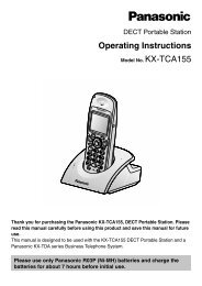 Panasonic KX-TCA155 User Guide