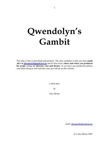 Qwendolyn's Gambit - Alex Broun