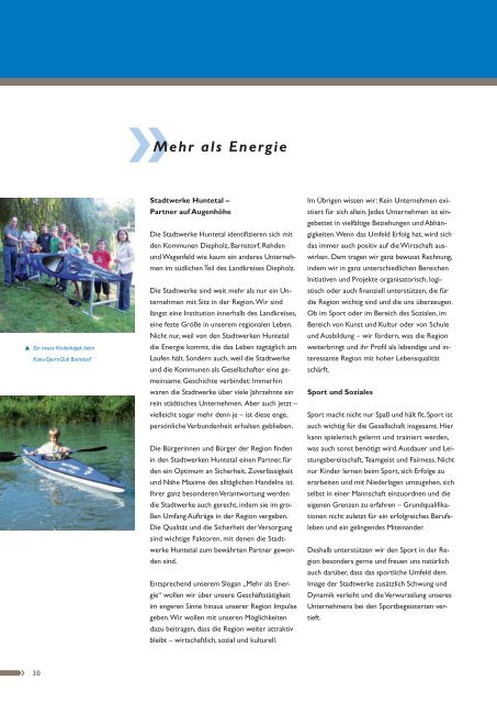 Geschäftsbericht 2005/2006 - Stadtwerke Huntetal