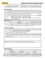 Promotional Request Form