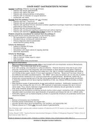 Gastroenteritis Pathway - Children's Hospital Central California