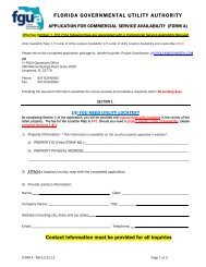 Application for Letter of Service Availability and/or Utility ... - FGUA
