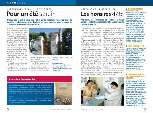 Palaiseau Mag nÂ°127 - Juillet-aoÃ»t 2008 - Ville de Palaiseau