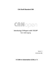 Interfacing CANopen with TCP/IP