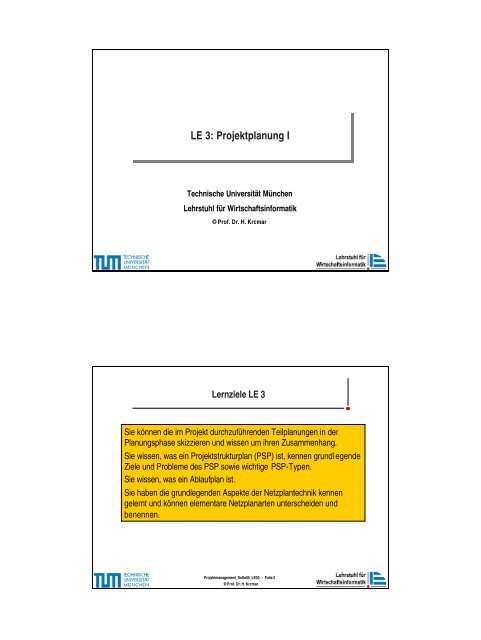 PM_SS05_LE03.pdf - Lehrstuhl fÃ¼r Wirtschaftsinformatik