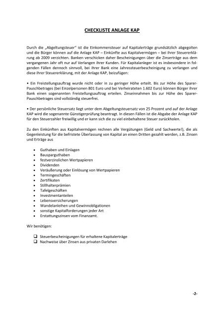 Kap Checklist.pdf CHECKLISTE ANLAGE KAP