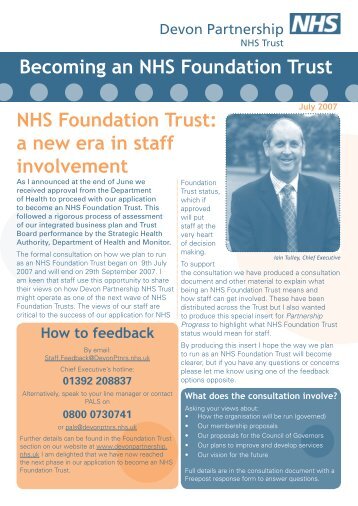 NHS Foundation Trust - Devon Partnership NHS Trust