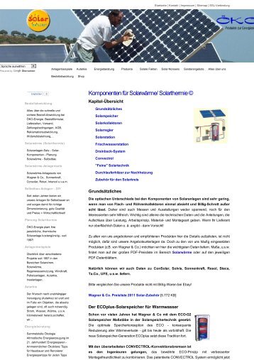 Komponenten für Solarwärme/ Solarthermie © .pdf - ÖKO-Energie