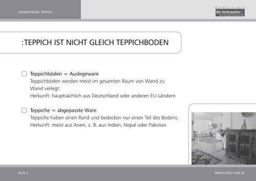 Foliensatz Teppich Schwarzweiaÿ Pdf 146 Kb Oeko Fair De