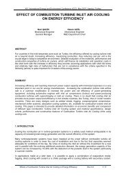 effect of combustion turbine inlet air cooling on energy efficiency