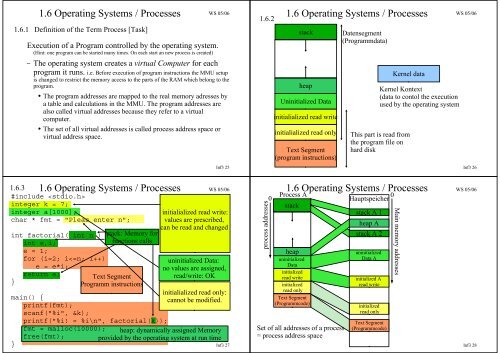 1.6 Operating Systems / Processes 1.6 Operating Systems ...