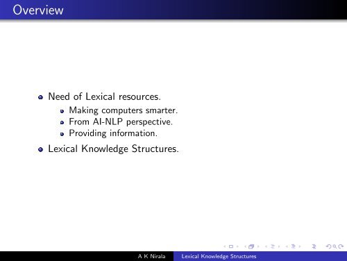 Lexical Knowledge Structures