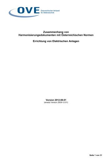 Zusammenhang von Harmonisierungsdokumenten mit ... - OEK