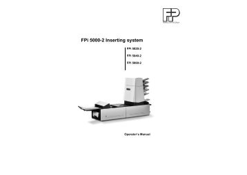 FPi 5000-2 Operator Manual - FP-IMS