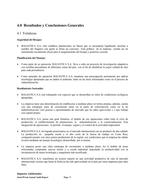 Resumen Publico de CertificaciÃ³n de Balsatica, S.A. - Rainforest ...