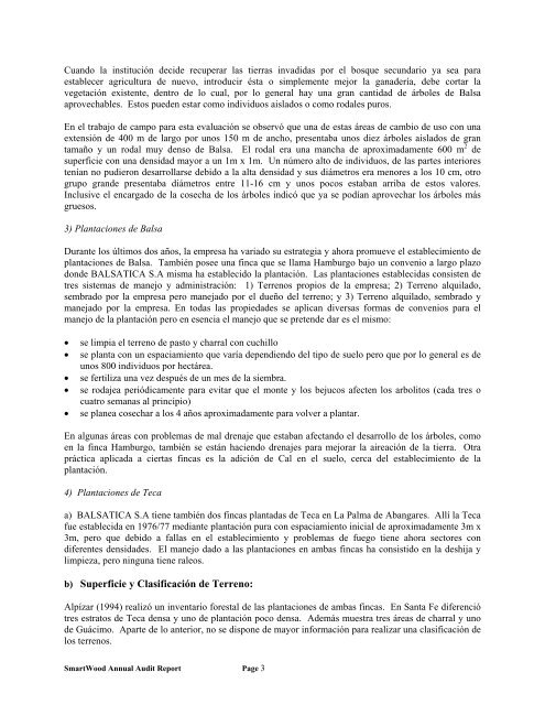 Resumen Publico de CertificaciÃ³n de Balsatica, S.A. - Rainforest ...