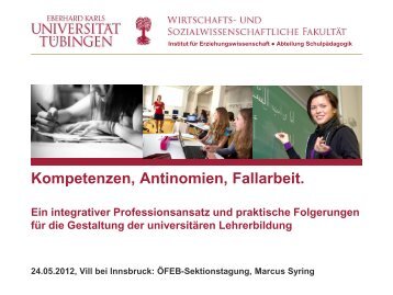 3. Integration verschiedener Professionsansätze Der ... - OEFEB2012