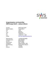 Lieferant (Strom) - SWS - Unternehmensgruppe Stadtwerke Stralsund