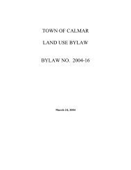 Land Use Bylaws - The Town of Calmar