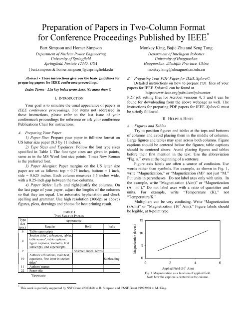 IEEE Conference Paper Template - Electronic Engineering