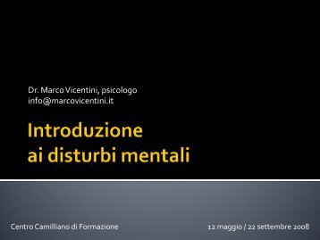 Disturbo mentale - Marco Vicentini